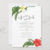 Invitation Mariage de destination florale tropicale ID475 (Devant)