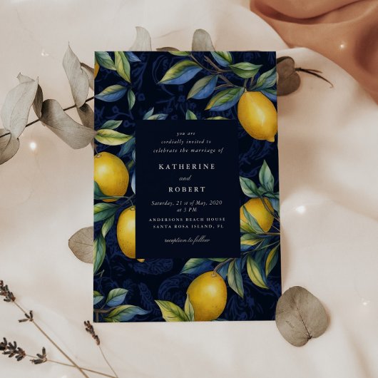 Invitation Mariage de destination inspiré par Lemon Tree Ital