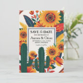 Invitation mariage de destination mexique enregistrer les dat (Debout devant)