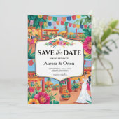 Invitation mariage de destination mexique enregistrer les dat (Debout devant)