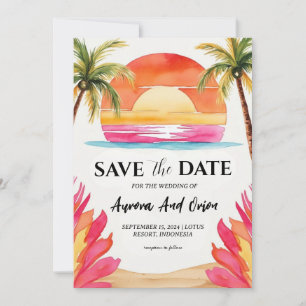 Invitation mariage de destination mexique enregistrer les dat