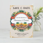 Invitation mariage de destination mexique enregistrer les dat (Debout devant)