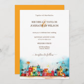 Invitation Mariage de destination moderne Mexico Beach (Devant / Derrière)