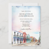 Invitation Mariage de destination moderne Nouvelle-Orléans Aq (Devant)