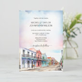 Invitation Mariage de destination moderne Nouvelle-Orléans Aq (Debout devant)