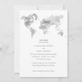 Invitation Mariage de destination monochrome élégant (Devant)