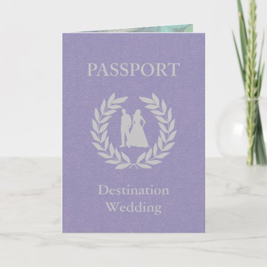 Invitation mariage de destination passeport (Devant)