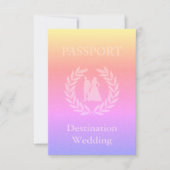 Invitation mariage de destination passeport (Devant)