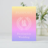 Invitation mariage de destination passeport (Debout devant)