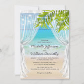 Invitation Mariage de destination plage (Devant)