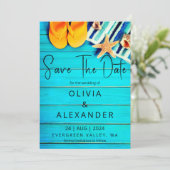 Invitation mariage de destination plage tropicale enregistrer (Debout devant)