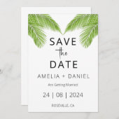 Invitation mariage de destination plage tropicale enregistrer (Devant / Derrière)