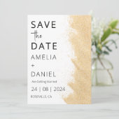 Invitation mariage de destination plage tropicale enregistrer (Debout devant)
