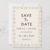Invitation mariage de destination plage tropicale enregistrer (Devant)