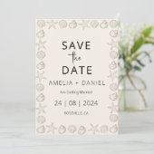 Invitation mariage de destination plage tropicale enregistrer (Debout devant)
