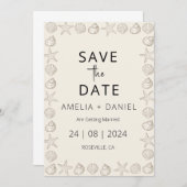 Invitation mariage de destination plage tropicale enregistrer (Devant / Derrière)