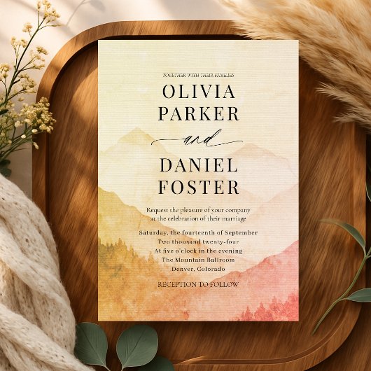 Invitation Mariage de destination rustique aux Pins de la For
