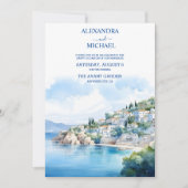 Invitation Mariage de destination Santorin (Devant)