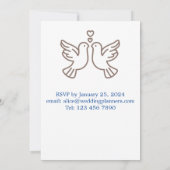 Invitation Mariage de destination - Santorin, Grèce Invitatio (Dos)