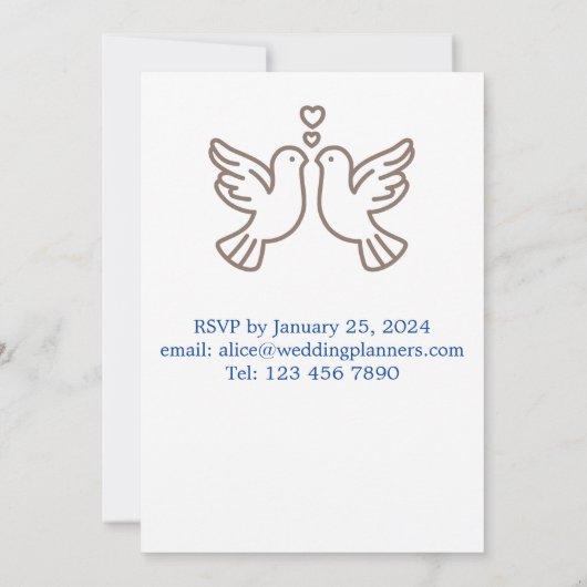 Invitation Mariage de destination - Santorin, Grèce Invitatio (Dos)