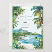 Invitation Mariage de destination Seychelles (Devant)