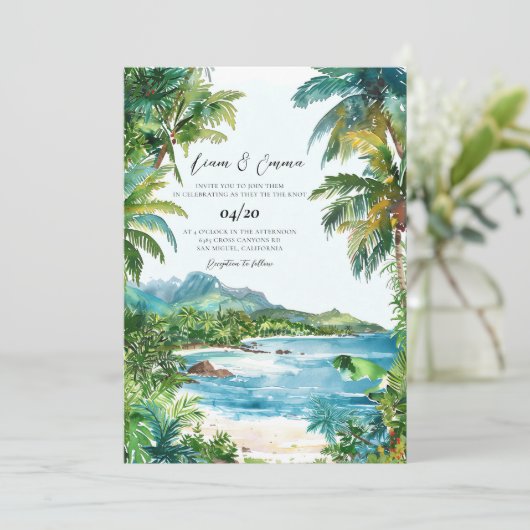 Invitation Mariage de destination Seychelles (Debout devant)