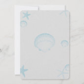 Invitation Mariage de destination Silver Shells (Dos)