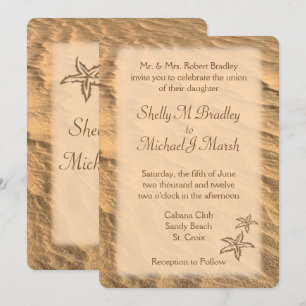Invitation Mariage de destination Starfish Beach