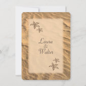 Invitation Mariage de destination Starfish Beach (Dos)