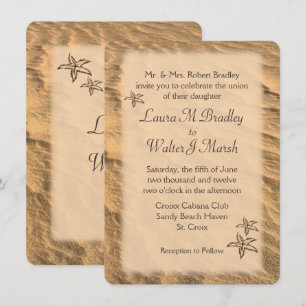 Invitation Mariage de destination Starfish Beach