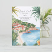 Invitation Mariage de Destination sur la Côte d'Azur (Debout devant)
