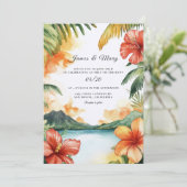 Invitation Mariage de destination sur l'île de Fidji (Debout devant)