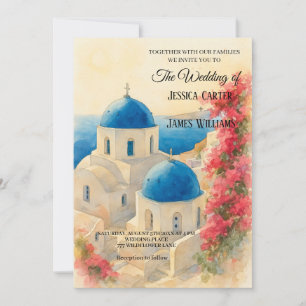 Invitation Mariage de destination sur l'île grecque de Santor