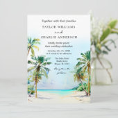 Invitation Mariage de Destination sur une Plage Tropicale (Debout devant)