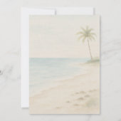 Invitation Mariage de Destination sur une Plage Tropicale  (Dos)