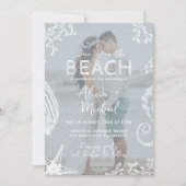Invitation Mariage de destination tout compris sur la plage d (Devant)
