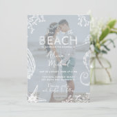 Invitation Mariage de destination tout compris sur la plage d (Debout devant)