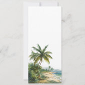 Invitation Mariage de destination tropical à l'aquarelle (Dos)