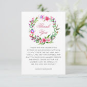 Invitation Mariage de destination. Tropical floral merci (Debout devant)