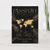 Invitation Mariage de Destination Tropicale Code QR de Passep (Devant)