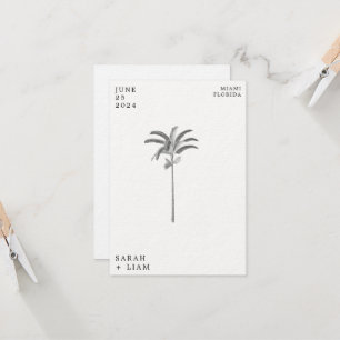 Invitation Mariage de Destination Vintage PalmierSave The Dat