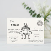 Invitation Mariage de détails du code QR Mariage manuscrit (Debout devant)