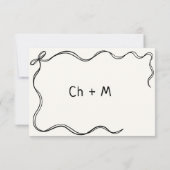 Invitation Mariage de détails du code QR Mariage manuscrit (Dos)