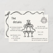 Invitation Mariage de détails du code QR Mariage manuscrit (Devant / Derrière)