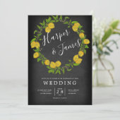 Invitation mariage de détails sur le tableau de bord de la co (Debout devant)