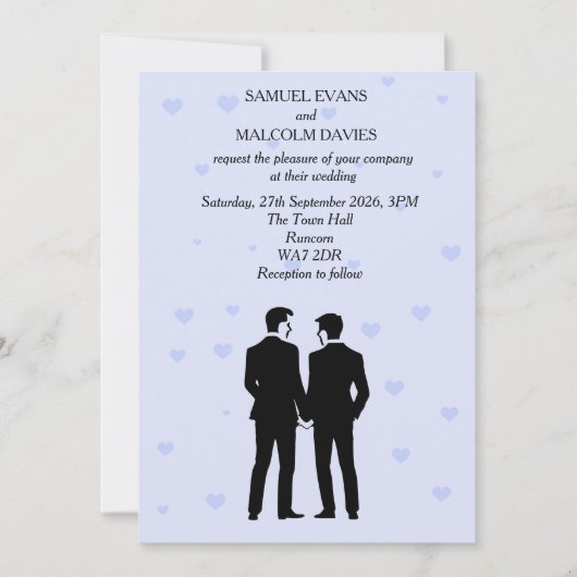 Invitation Mariage de deux chambres (Devant)