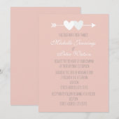 Invitation Mariage de deux coeurs (Devant / Derrière)