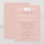 Invitation Mariage de deux coeurs (Devant / Derrière)