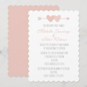 Invitation Mariage de deux coeurs (Devant / Derrière)