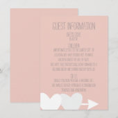 Invitation Mariage de deux coeurs (Devant / Derrière)